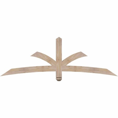Ekena Millwork Davenport Smooth Timber Gable Bracket, Douglas Fir, 72"W x 24"H x 3 1/2"D x 3 1/2"F, 8/12 Pitch GBW072X24X0404DAV00SDF